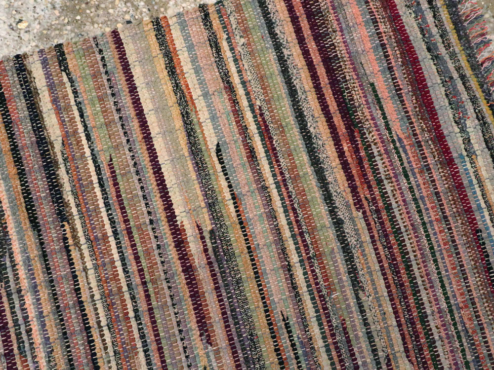 Antique American Rag Rug, No.9956 - Galerie Shabab