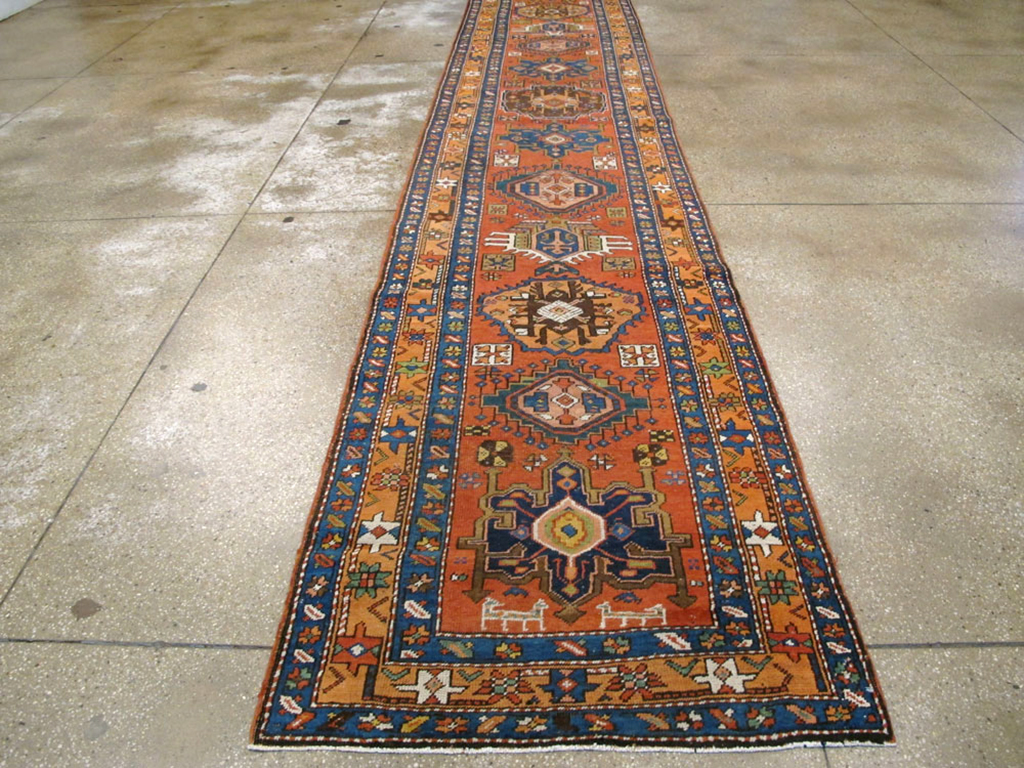 Antique Persian Heriz Runner, No.9961 - Galerie Shabab