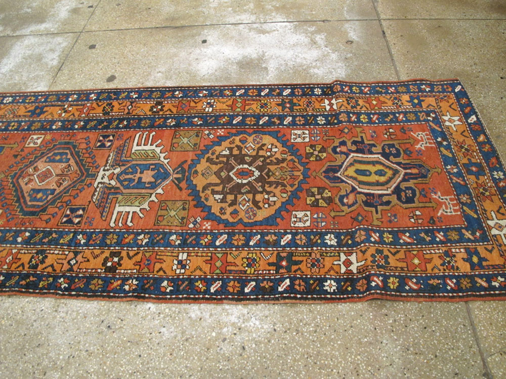 Antique Persian Heriz Runner, No.9961 - Galerie Shabab