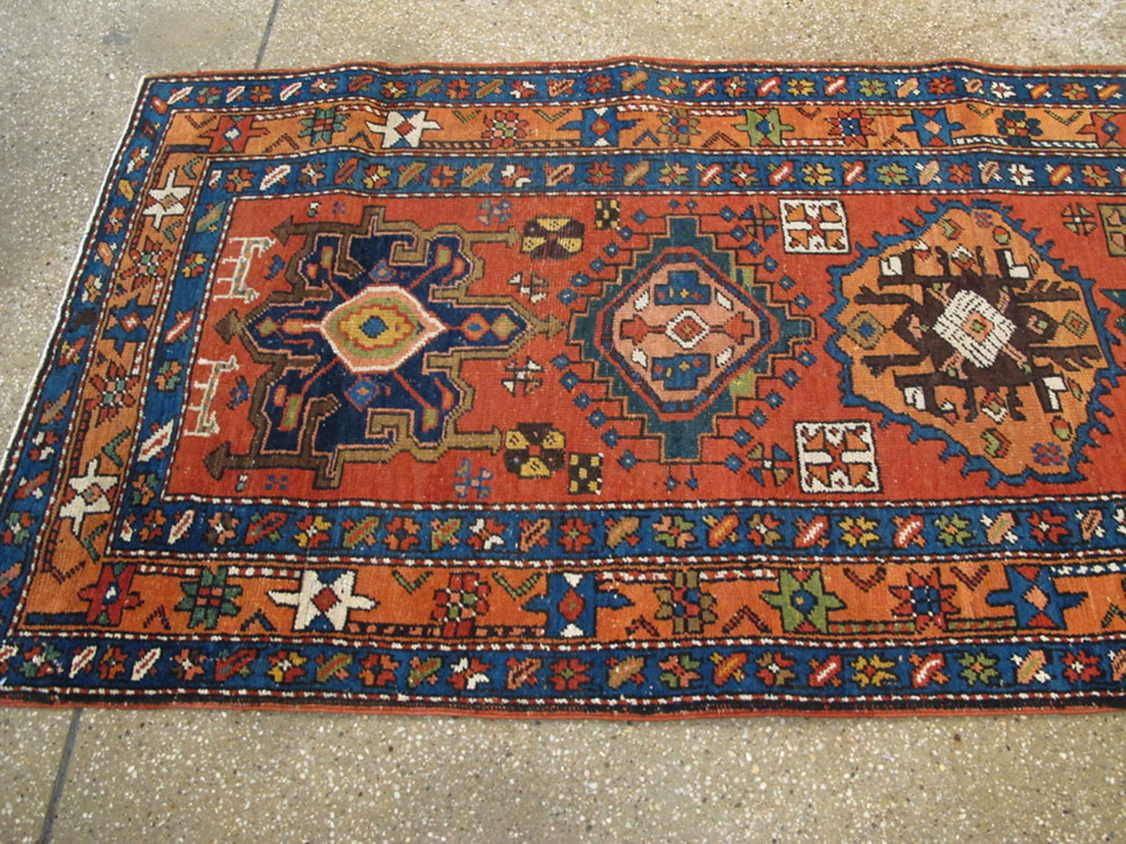 Antique Persian Heriz Runner, No.9961 - Galerie Shabab