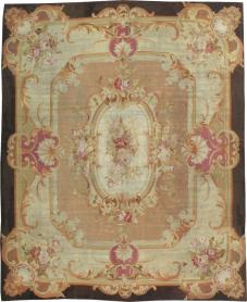 Antique French Aubusson Rug, No. 13089 - Galerie Shabab 
