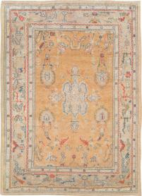 Antique Turkish Oushak Room Size Carpet, No. 21915 - Galerie Shabab 