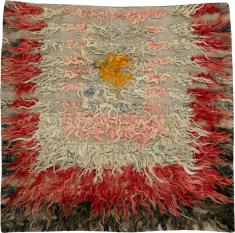 Vintage Turkish Tulu Square Rug, No. 25151 - Galerie Shabab 