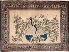Vintage Persian Kashan Pictorial Rug, No. 25675 - Galerie Shabab 