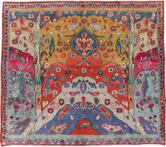 Vintage Persian Pictorial Tabriz Rug, No. 26733 - Galerie Shabab 