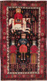 Vintage Persian Pictorial Bakhtiari Rug, No. 27790 - Galerie Shabab 