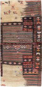 Vintage Persian Flatweave Kilim Throw Rug, No. 28042 - Galerie Shabab 