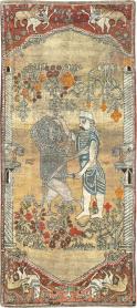 Antique Persian Kurd Pictorial Accent rug, No. 28891 - Galerie Shabab 