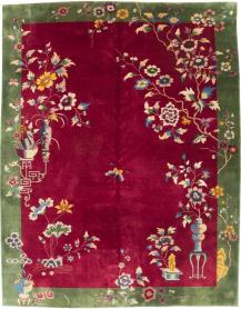 Vintage Chinese Deco Carpet, No. 30206 - Galerie Shabab 