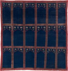 Vintage Turkish Anatolian Square Room Size Carpet, No. 30259 - Galerie Shabab 