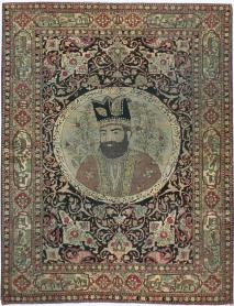 Antique Persian Isfahan Pictorial Carpet, No. 9223 - Galerie Shabab 